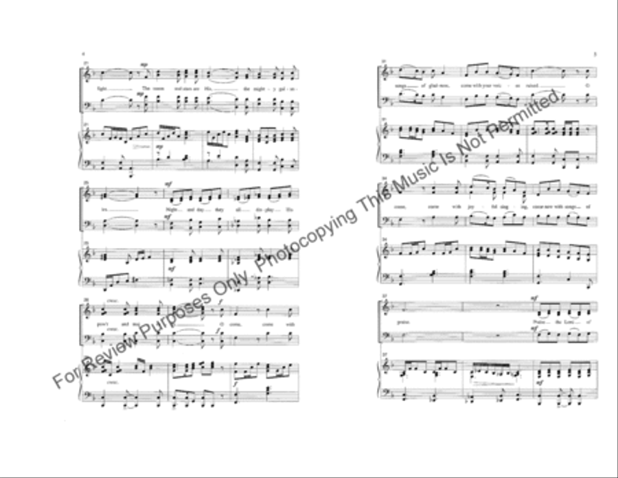Come with Songs of Gladness 4-Part scores gallery preview page 3