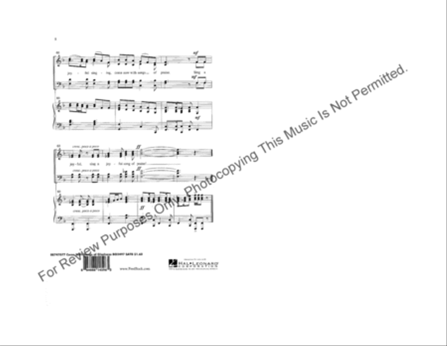 Come with Songs of Gladness 4-Part scores gallery preview page 5