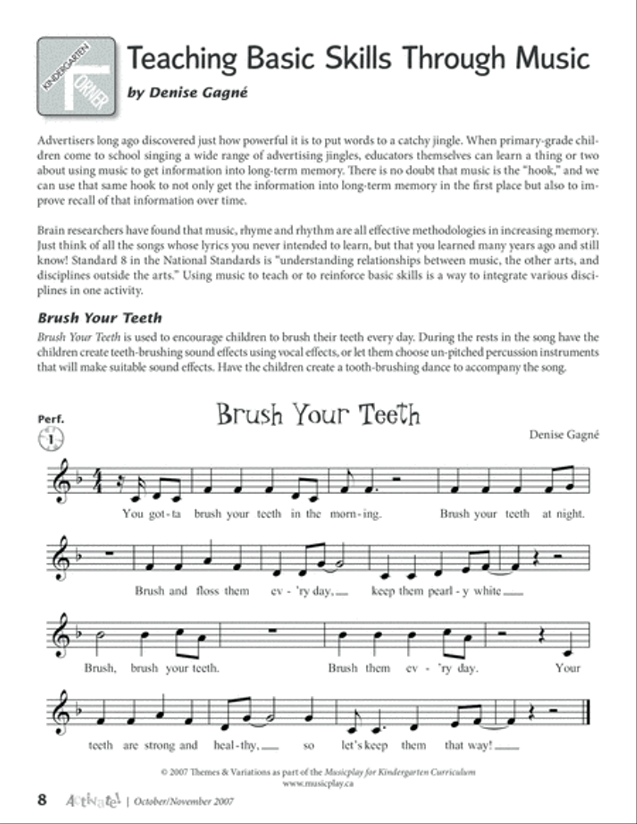Activate! Oct/Nov 07 Unison Choir scores gallery preview page 2