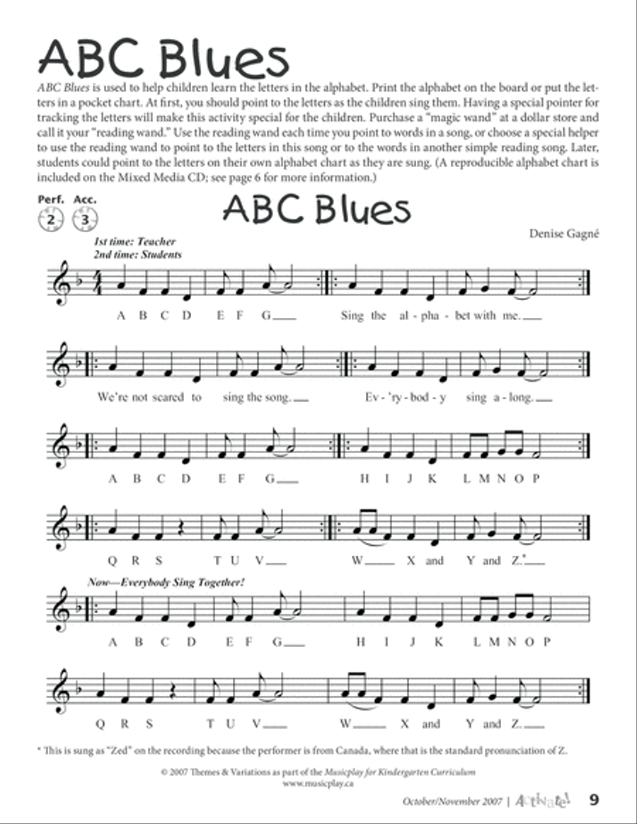 Activate! Oct/Nov 07 Unison Choir scores gallery preview page 3
