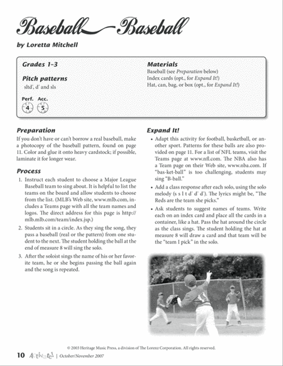 Activate! Oct/Nov 07 Unison Choir scores gallery preview page 4