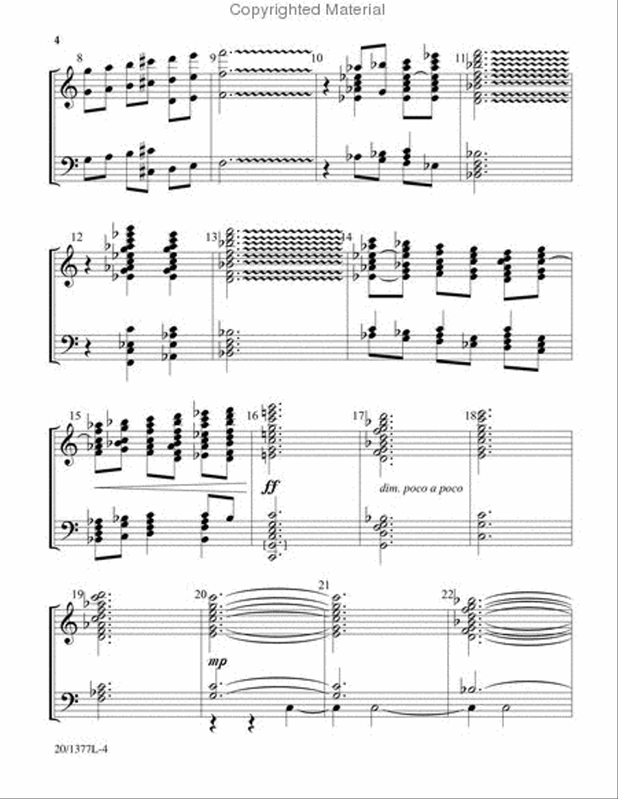 Alleluia! The Strife Is O'er - Handbell Part 5-Octaves scores gallery preview page 3