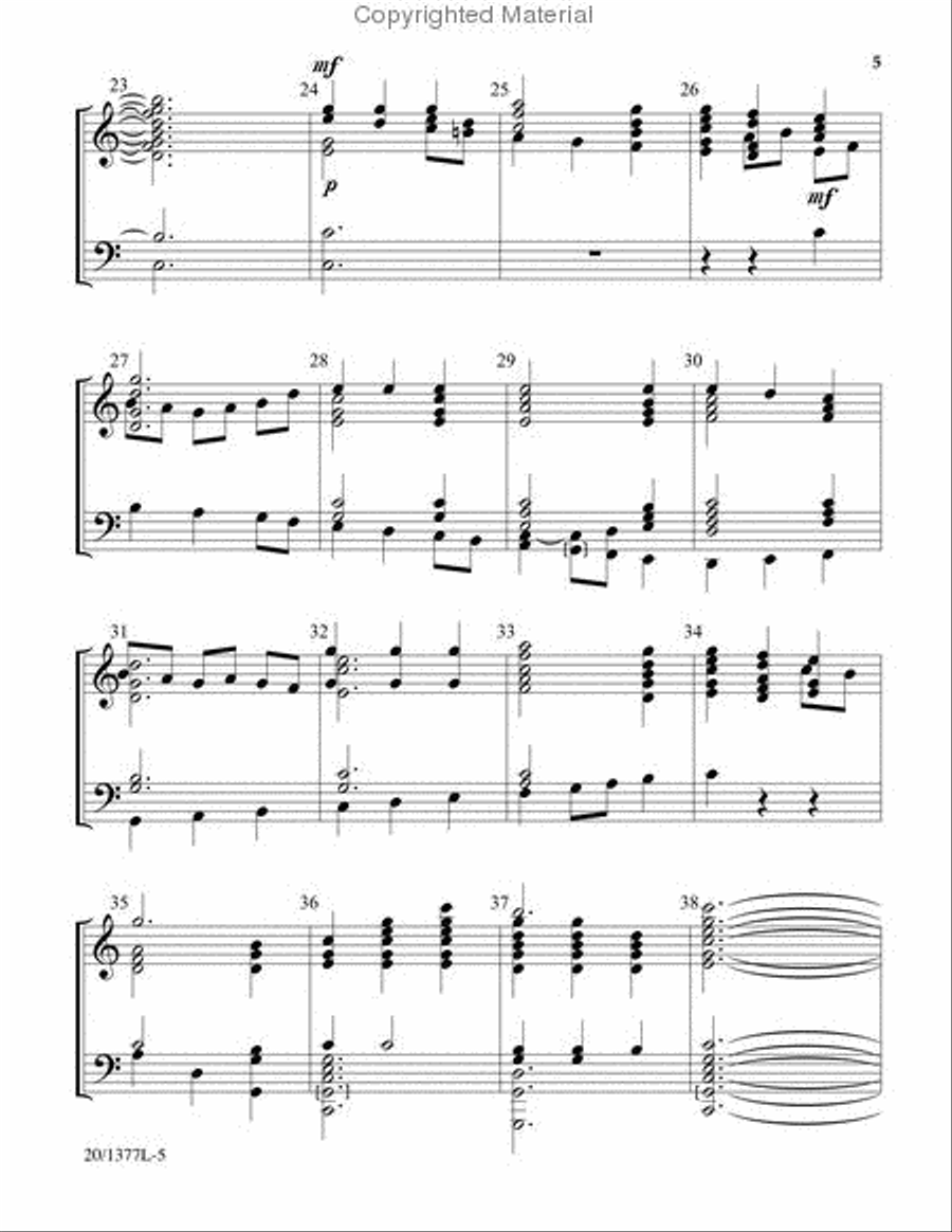 Alleluia! The Strife Is O'er - Handbell Part 5-Octaves scores gallery preview page 4