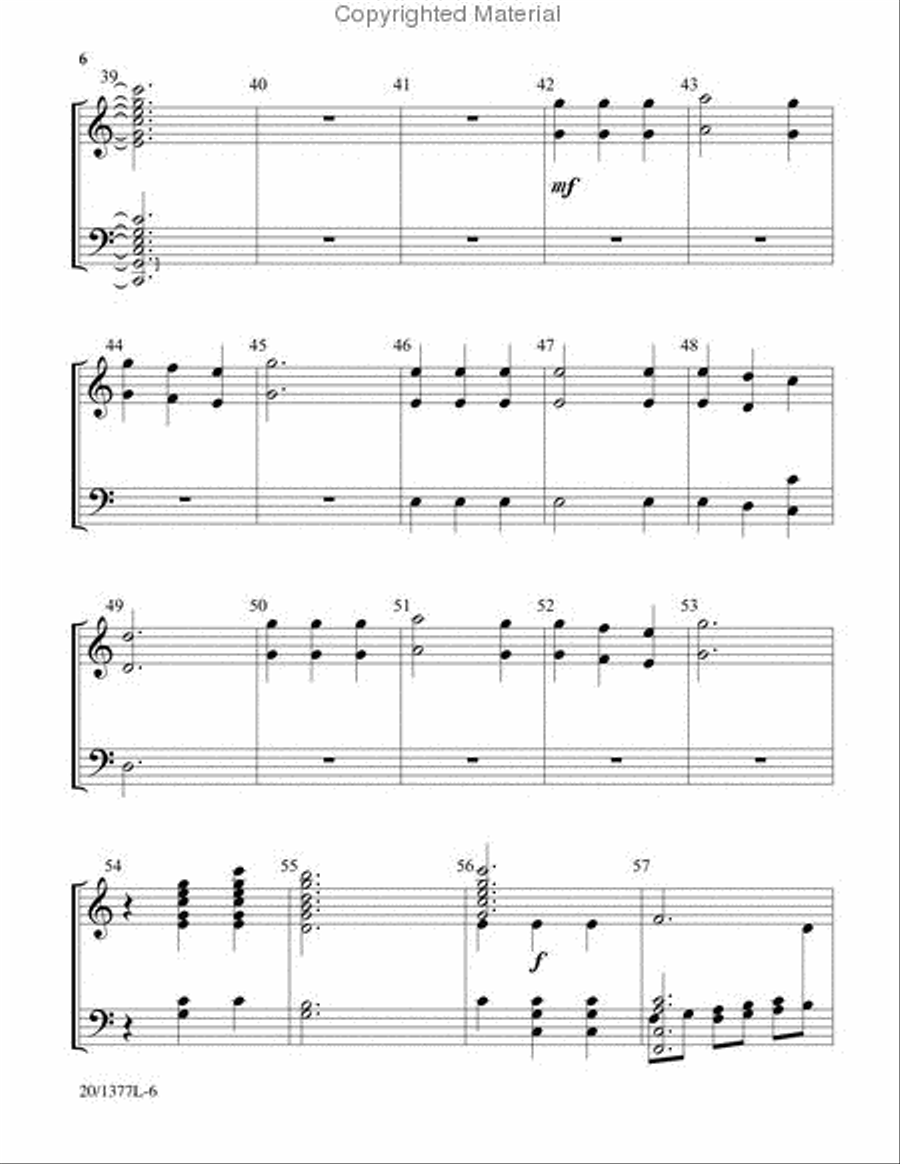 Alleluia! The Strife Is O'er - Handbell Part 5-Octaves scores gallery preview page 5