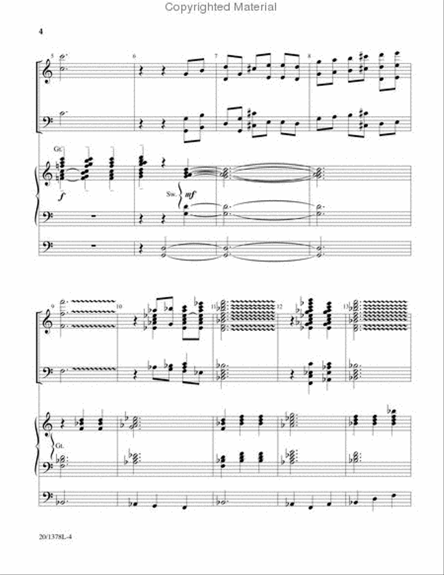 Alleluia! The Strife Is O'er - Organ/Handbell Score 5-Octaves scores gallery preview page 3
