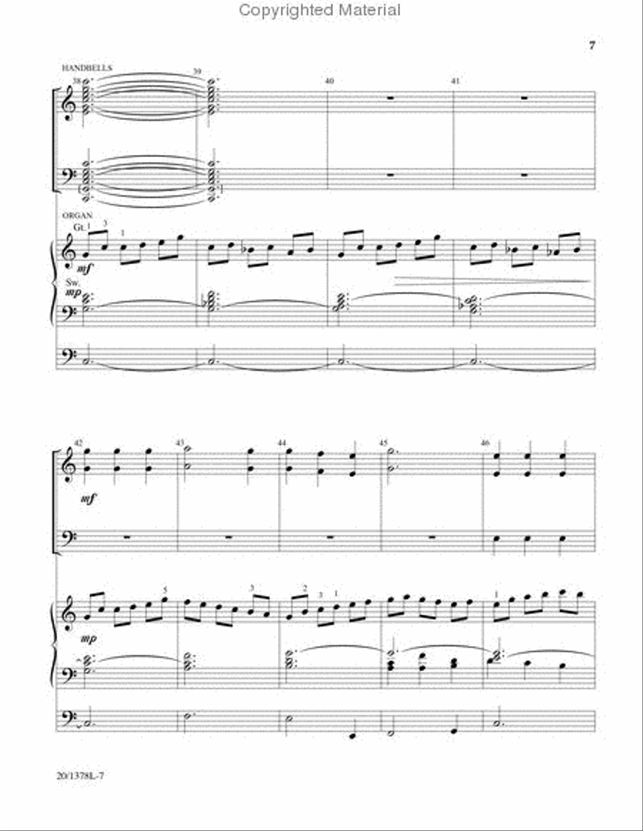 Alleluia! The Strife Is O'er - Organ/Handbell Score 5-Octaves scores gallery preview page 6