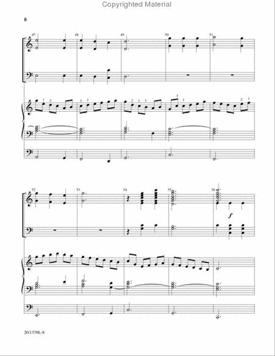Alleluia! The Strife Is O'er - Organ/Handbell Score 5-Octaves scores gallery preview page 7
