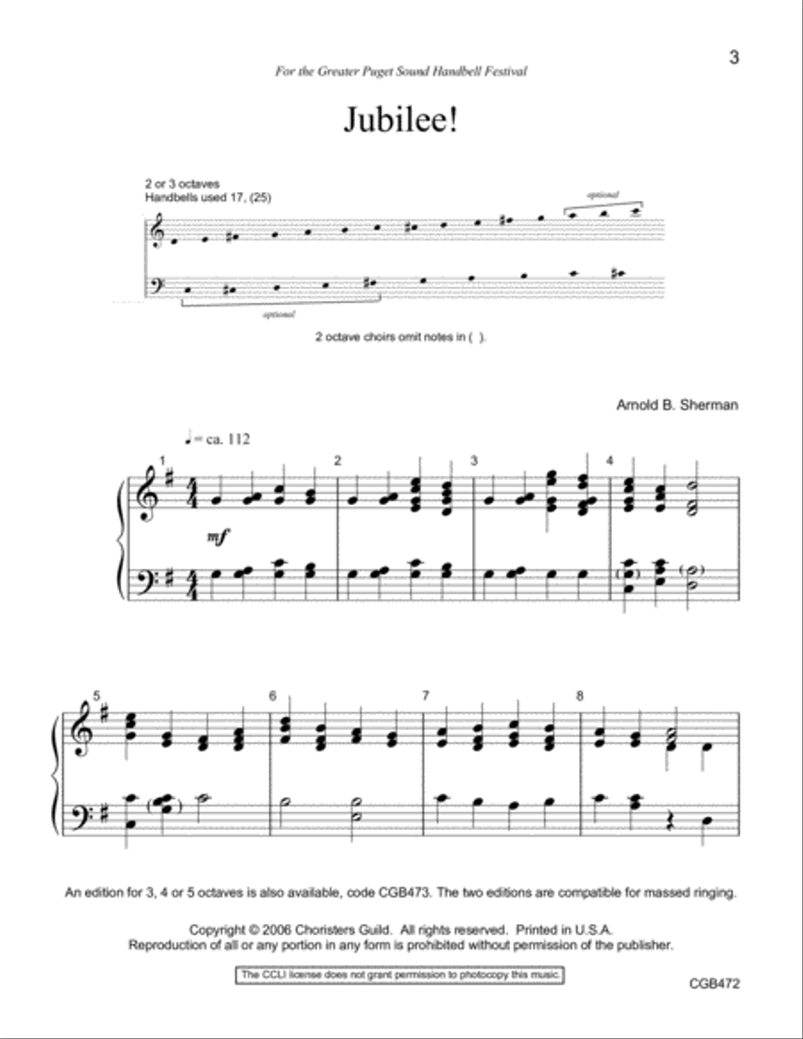 Jubilee! 3-Octaves scores gallery preview page 2