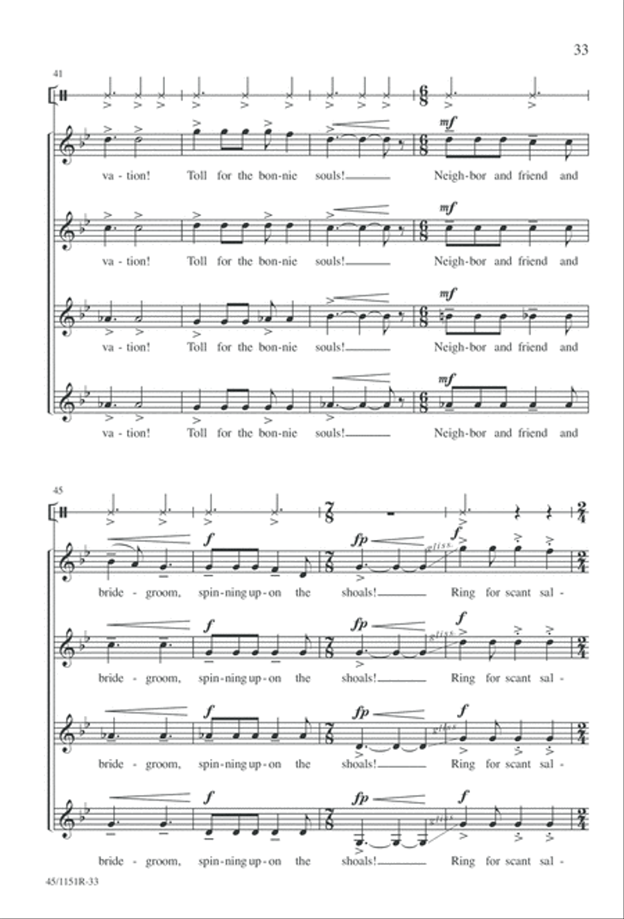 The Sadness of the Sea The Sadness of the Sea Choir scores gallery preview page 36