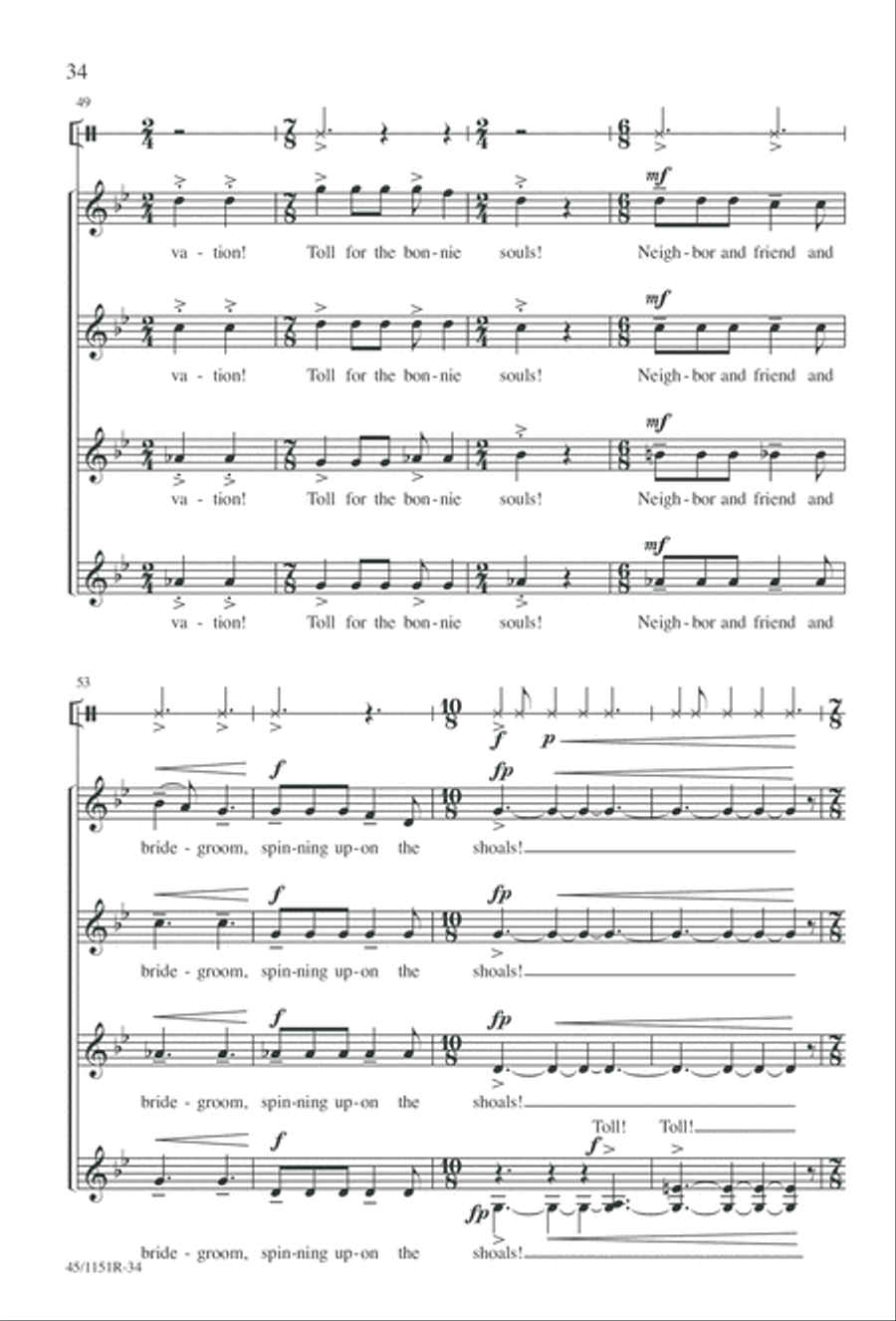The Sadness of the Sea The Sadness of the Sea Choir scores gallery preview page 37