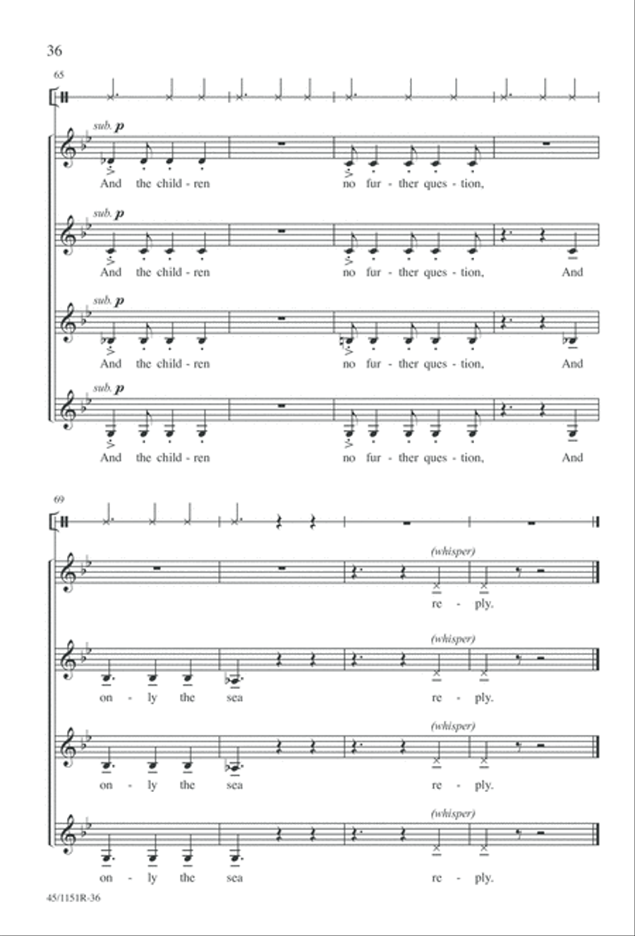 The Sadness of the Sea The Sadness of the Sea Choir scores gallery preview page 39