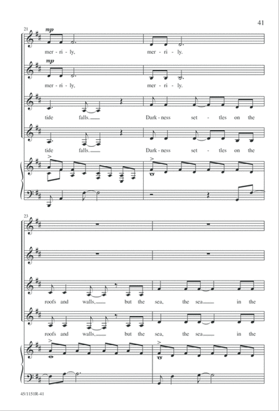 The Sadness of the Sea The Sadness of the Sea Choir scores gallery preview page 44