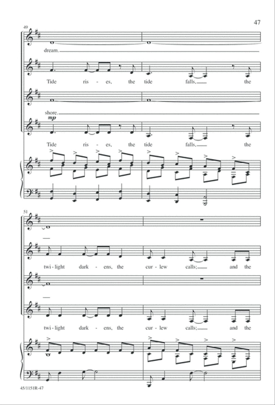 The Sadness of the Sea The Sadness of the Sea Choir scores gallery preview page 50