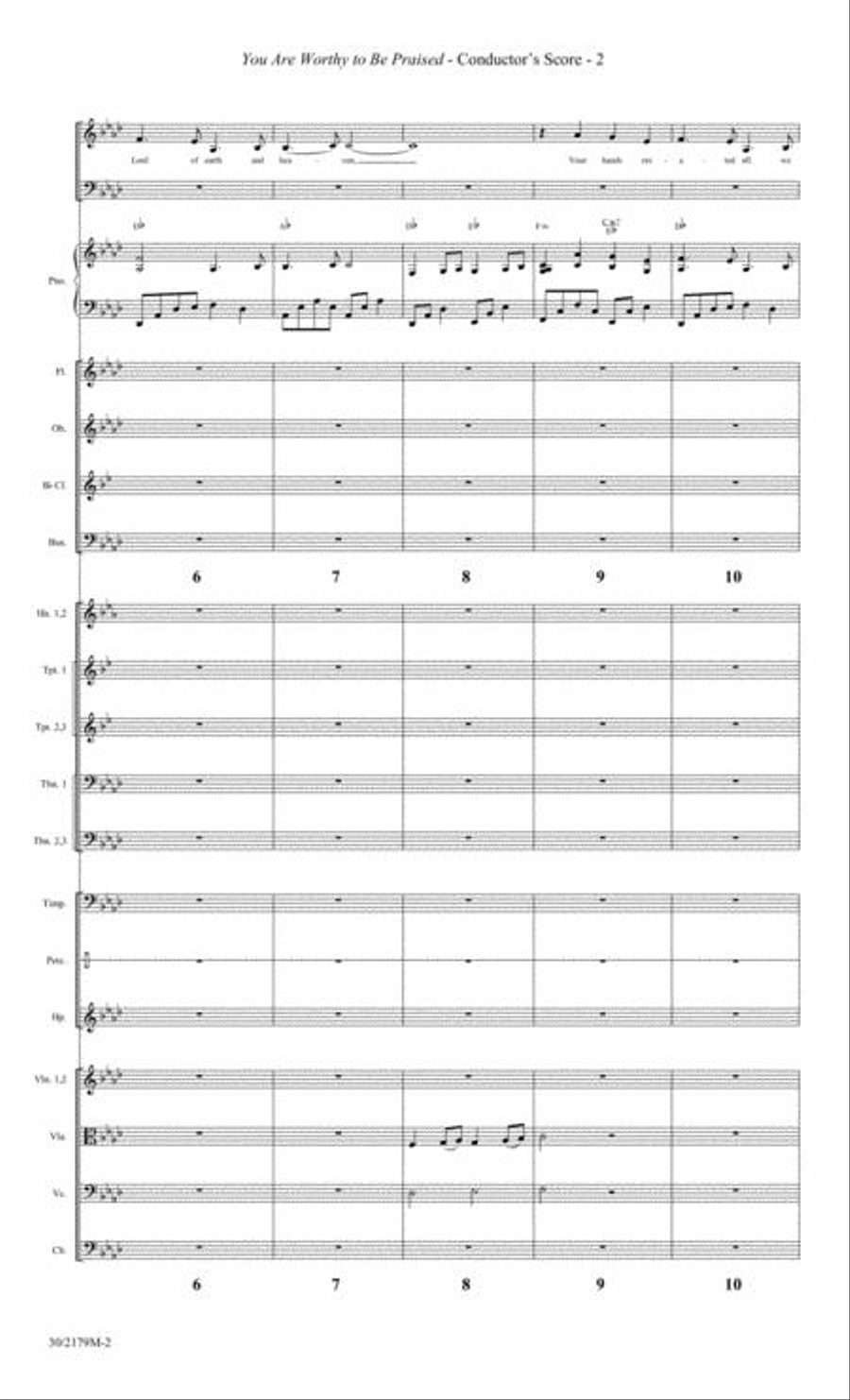 You Are Worthy to Be Praised - Orchestra Score/Parts Choir scores gallery preview page 3