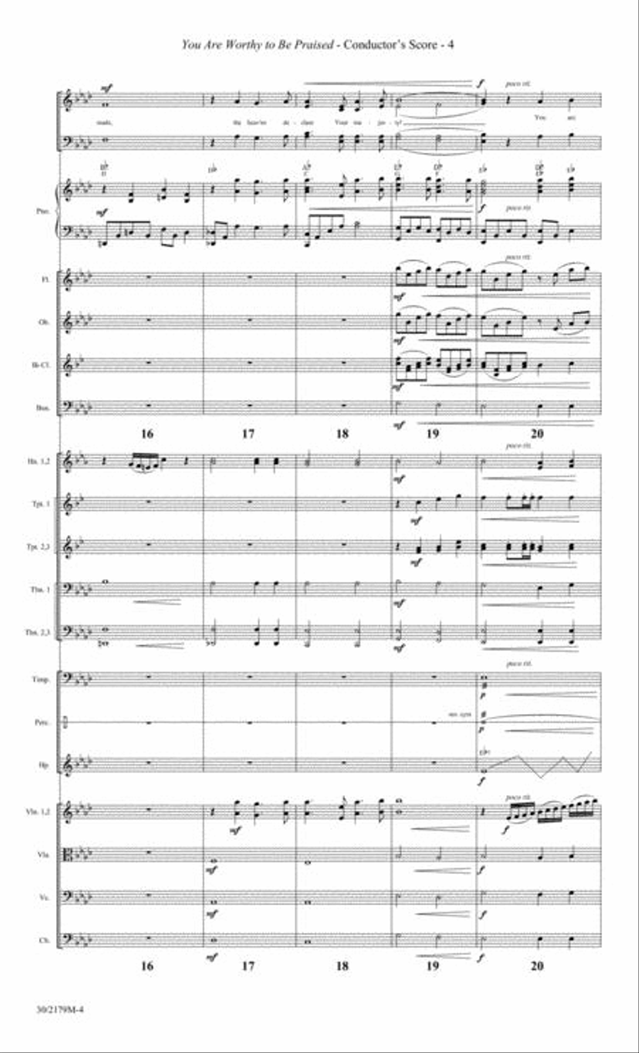 You Are Worthy to Be Praised - Orchestra Score/Parts Choir scores gallery preview page 5