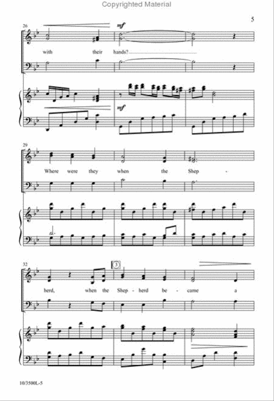 The Shepherd Became a Lamb 3-Part scores gallery preview page 5