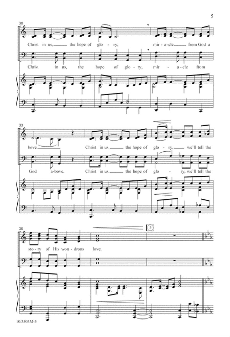 Christ in Us, the Hope of Glory SSATB scores gallery preview page 6