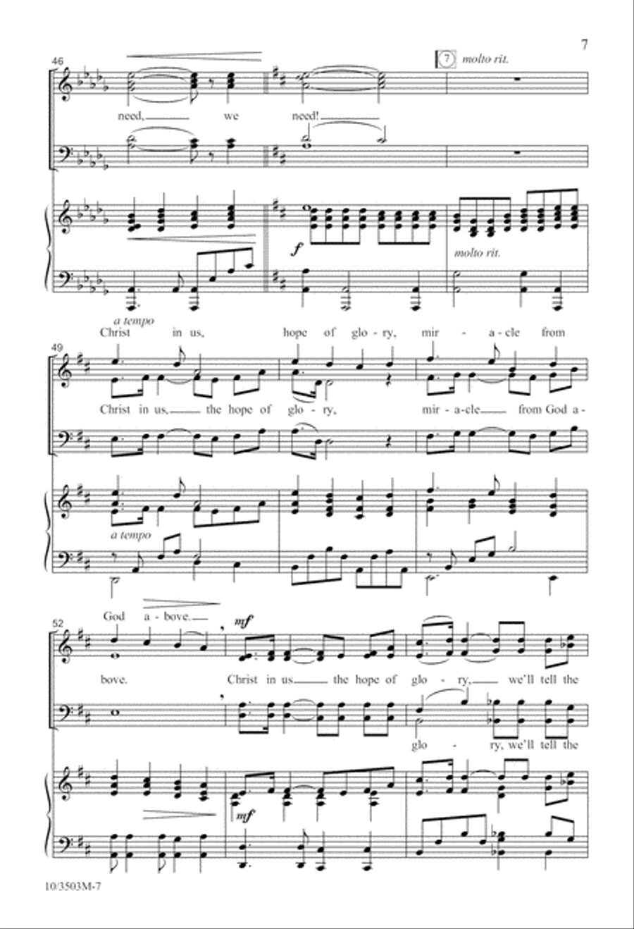 Christ in Us, the Hope of Glory SSATB scores gallery preview page 8