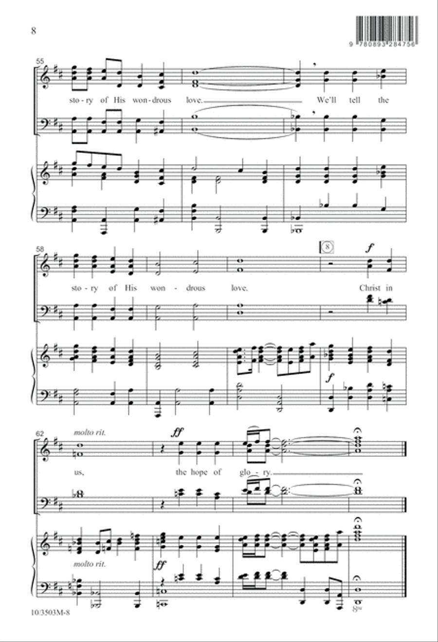 Christ in Us, the Hope of Glory SSATB scores gallery preview page 9
