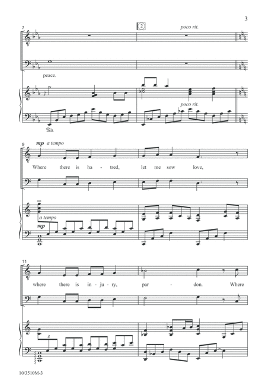 Make Me An Instrument of Thy Peace TTBB scores gallery preview page 4