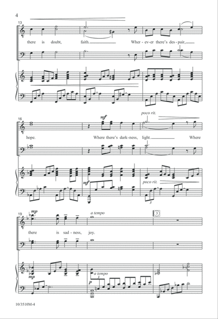 Make Me An Instrument of Thy Peace TTBB scores gallery preview page 5