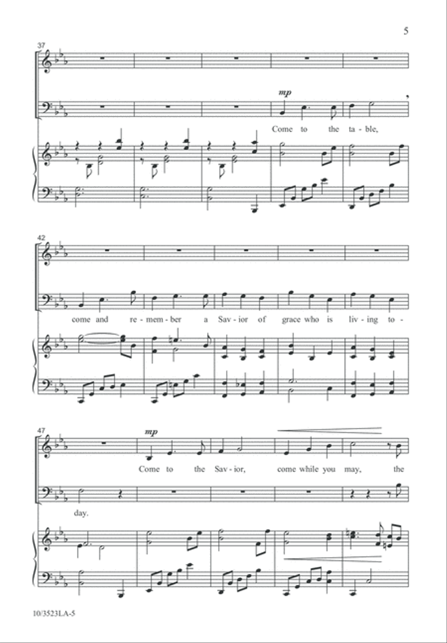 Come to the Table Come to the Table 4-Part scores gallery preview page 6