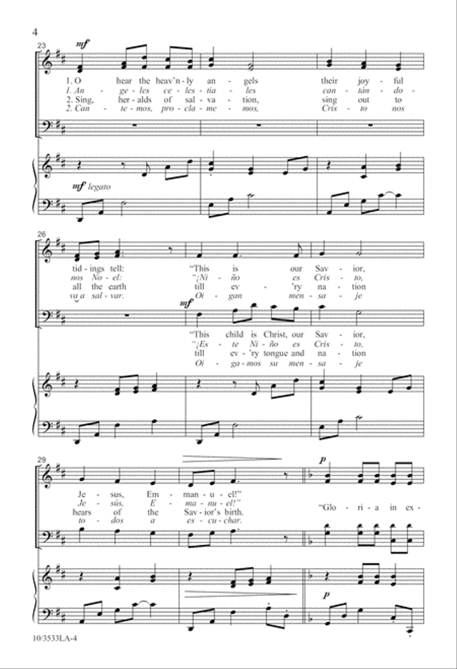 A Christmas Gloria 4-Part scores gallery preview page 5