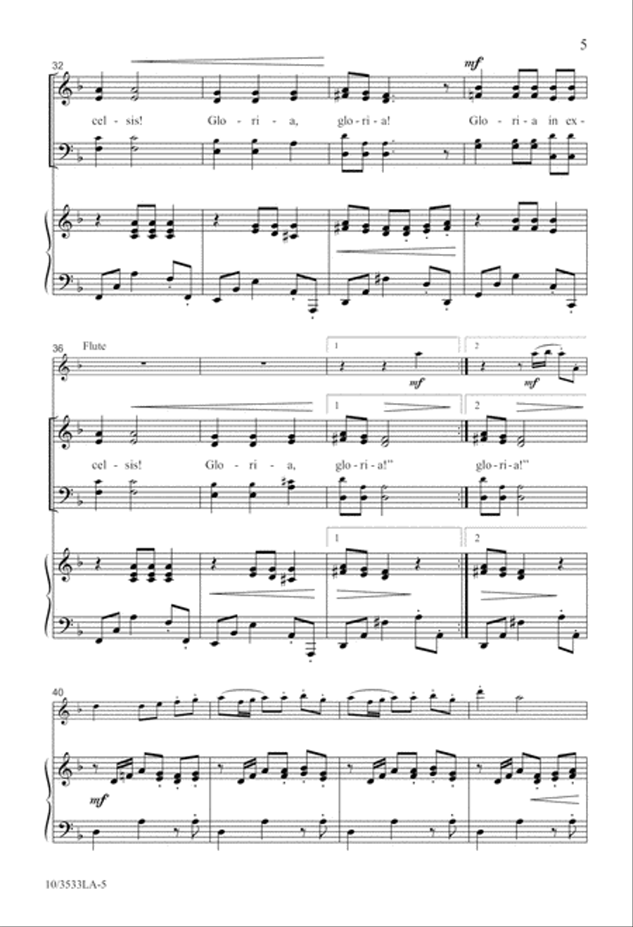 A Christmas Gloria 4-Part scores gallery preview page 6