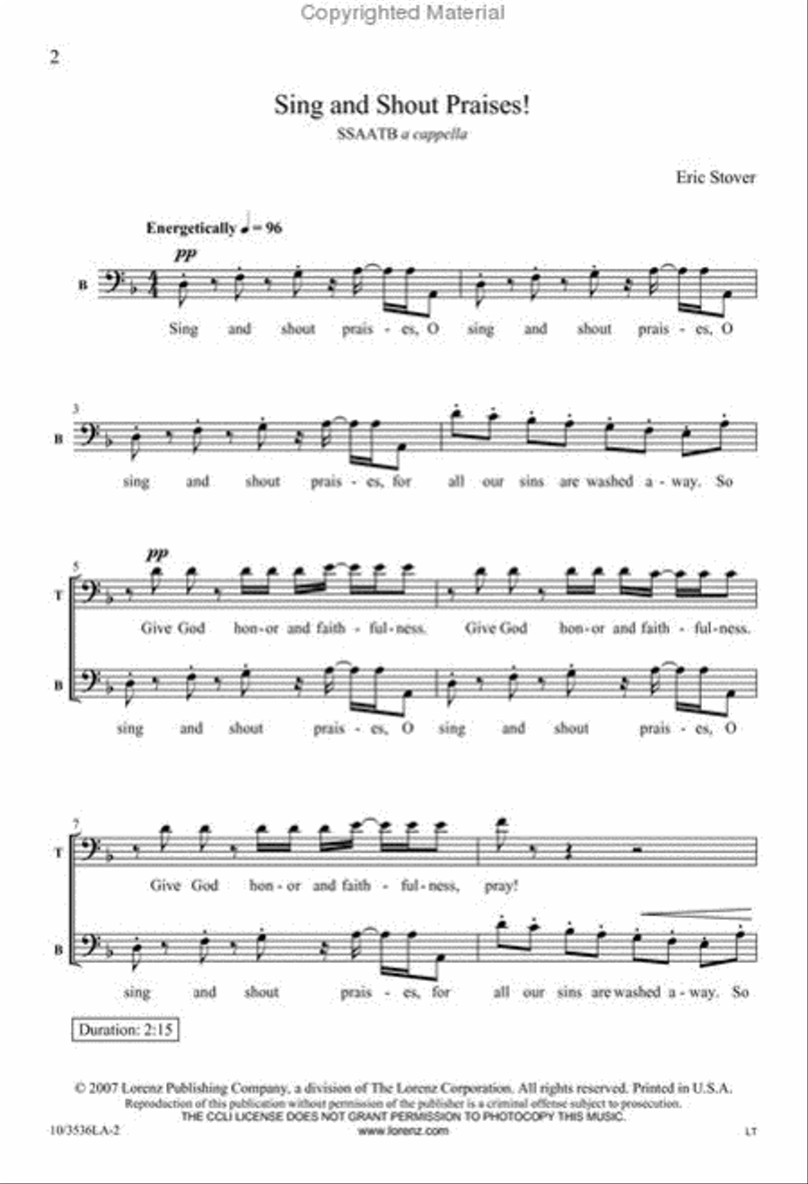 Sing and Shout Praises! Sing and Shout Praises! SSAATB scores gallery preview page 2