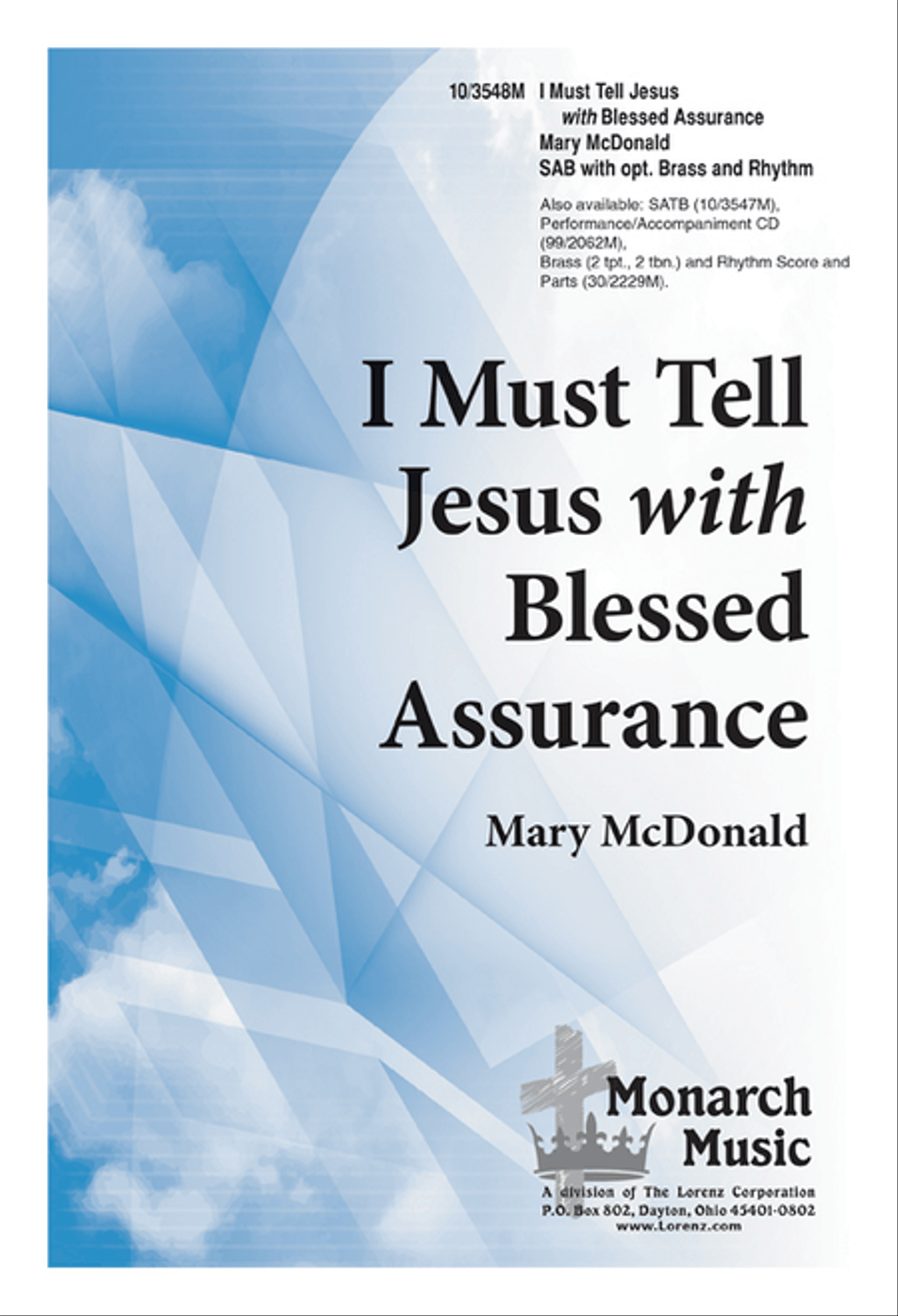 I Must Tell Jesus with Blessed Assurance 3-Part scores gallery preview page 1