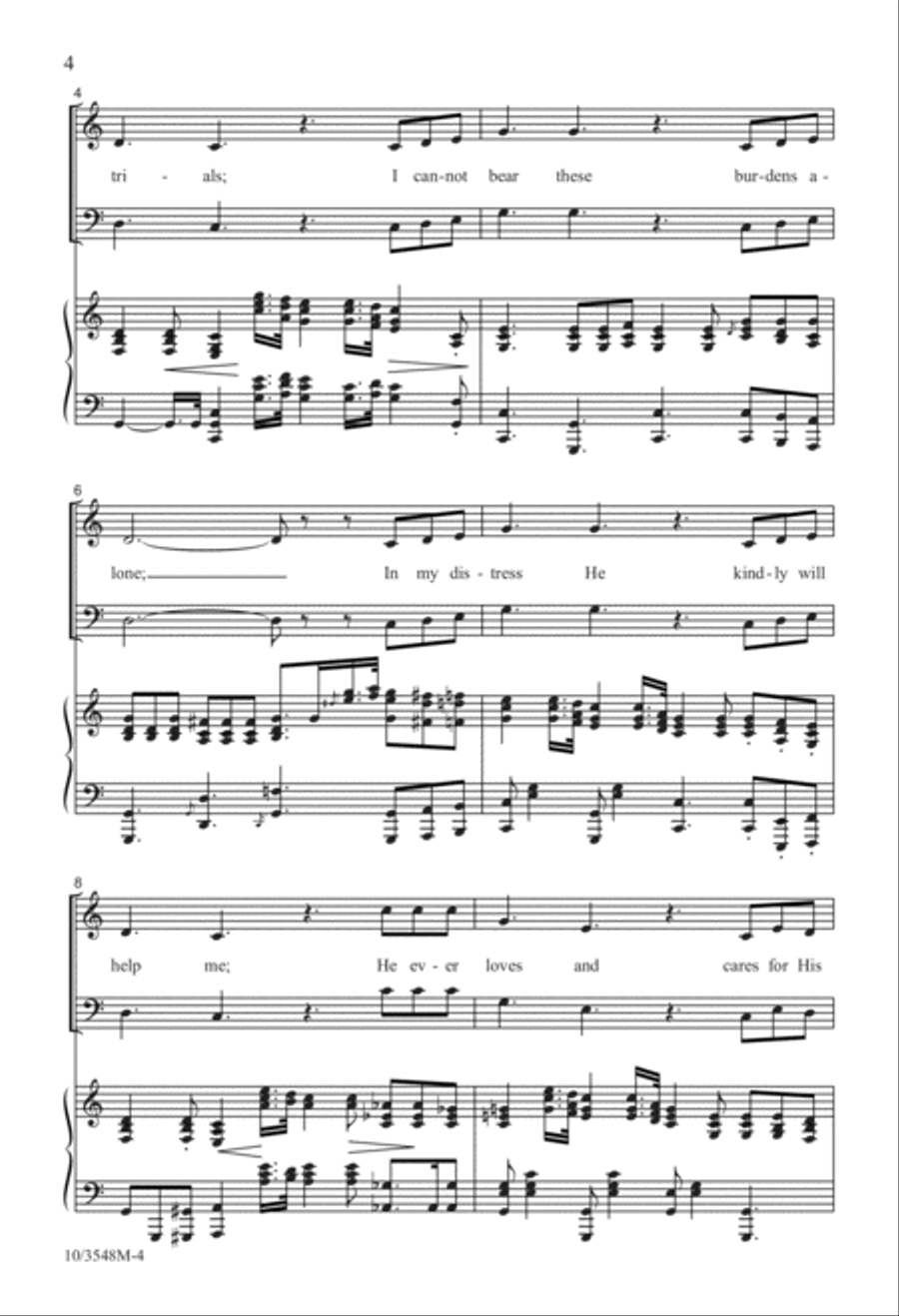 I Must Tell Jesus with Blessed Assurance 3-Part scores gallery preview page 5
