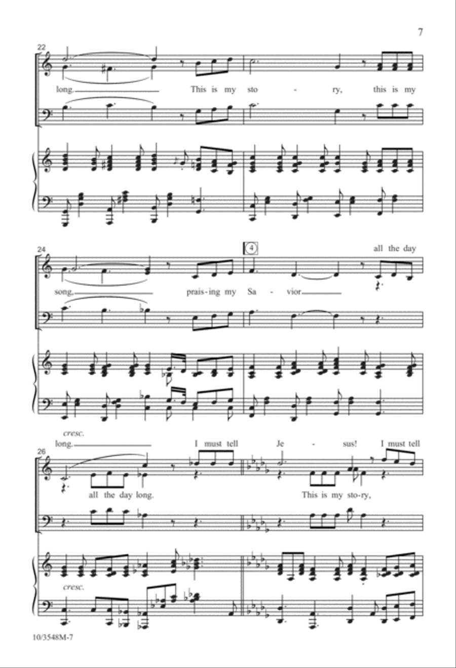 I Must Tell Jesus with Blessed Assurance 3-Part scores gallery preview page 8