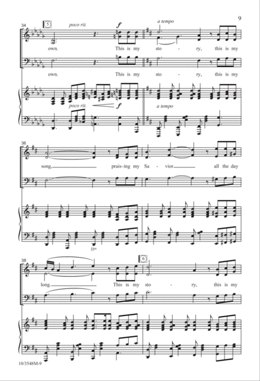 I Must Tell Jesus with Blessed Assurance 3-Part scores gallery preview page 10