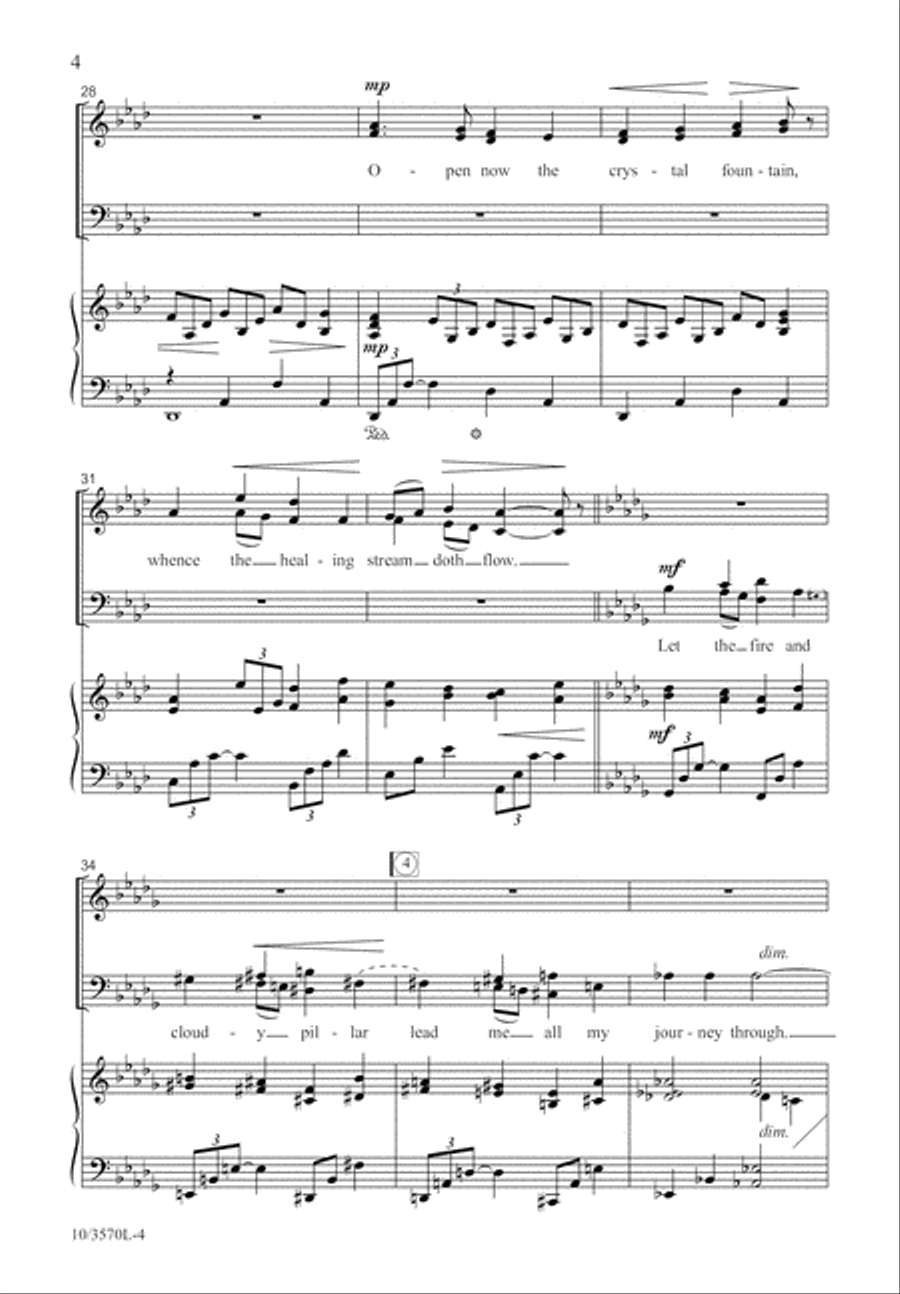 Guide Me, O Thou Great Jehovah 4-Part scores gallery preview page 5
