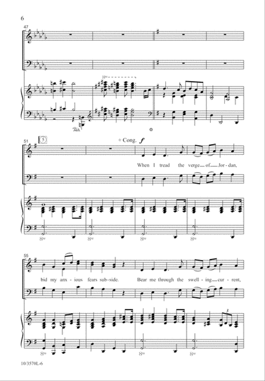 Guide Me, O Thou Great Jehovah 4-Part scores gallery preview page 7
