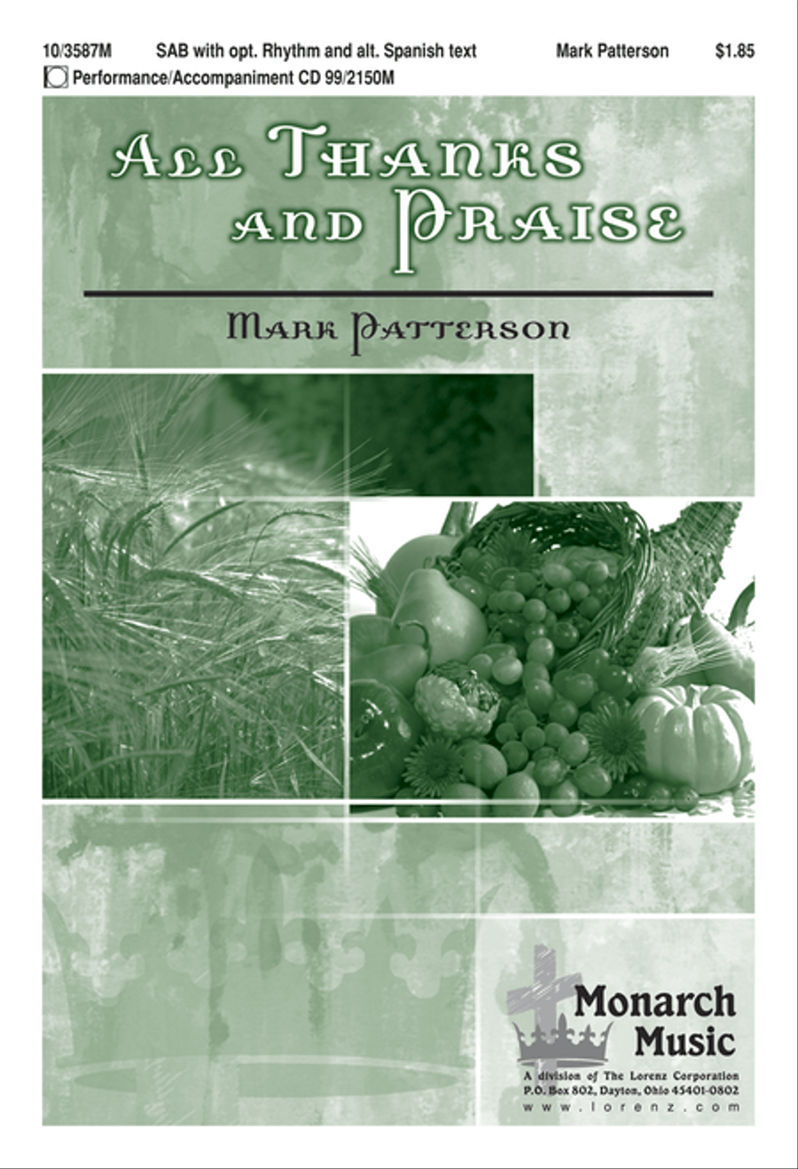 All Thanks and Praise All Thanks and Praise 3-Part scores gallery preview page 1