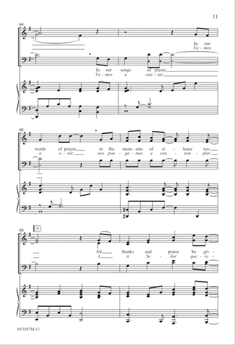 All Thanks and Praise All Thanks and Praise 3-Part scores gallery preview page 12