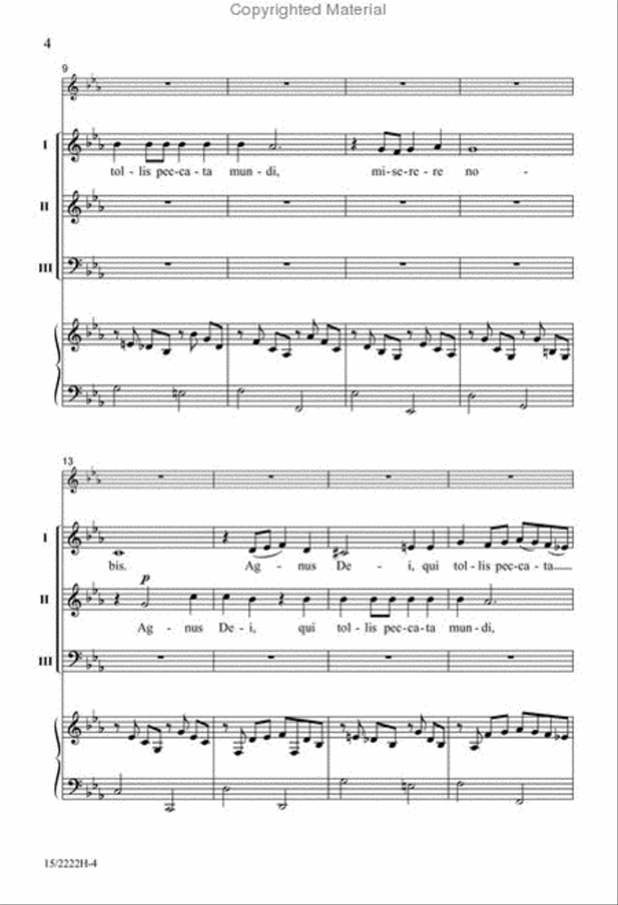 Agnus Dei Canon Agnus Dei Canon 3-Part scores gallery preview page 3