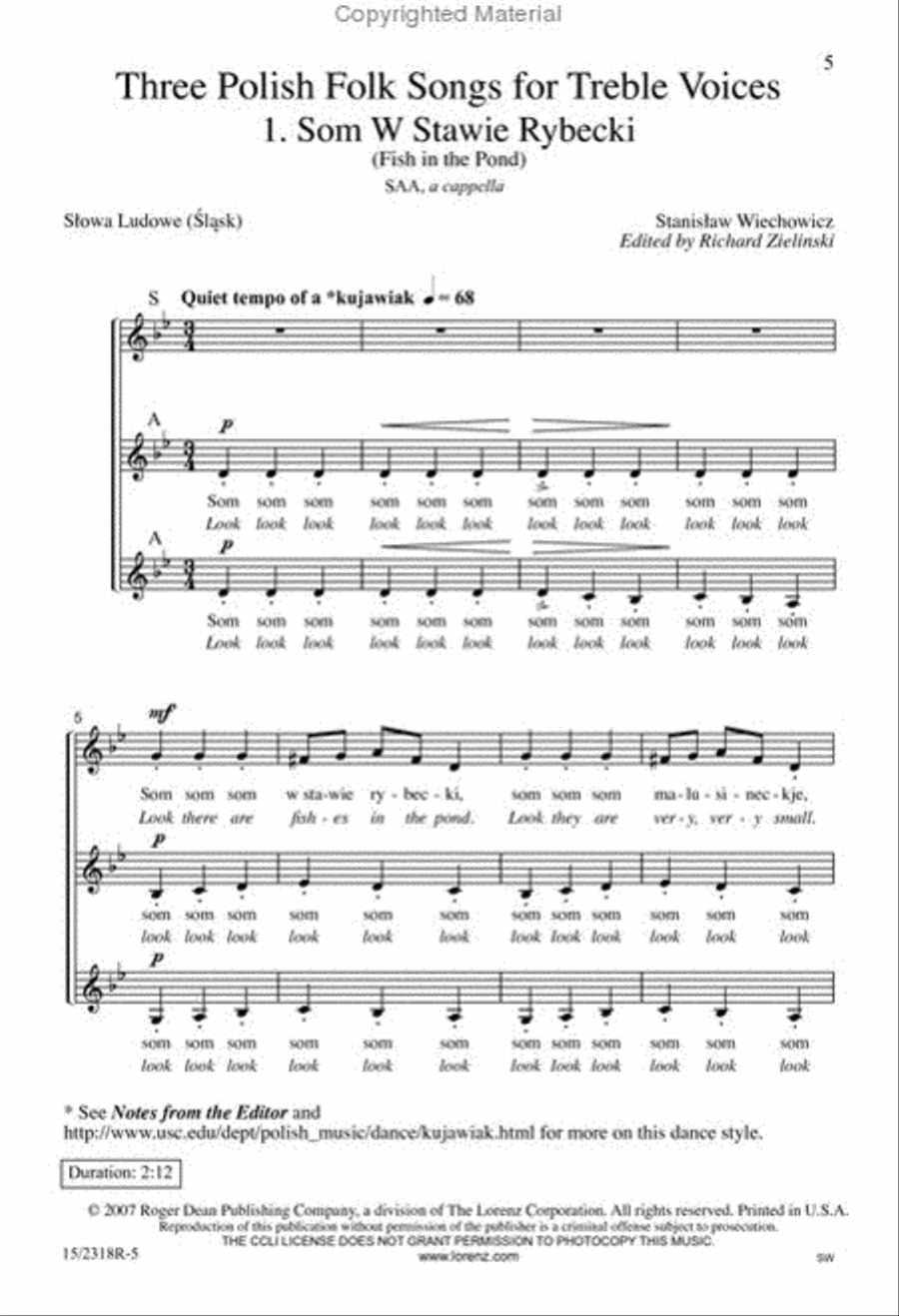 Som W Stawie Rybecki (Fish in the Pond) SSA scores gallery preview page 5