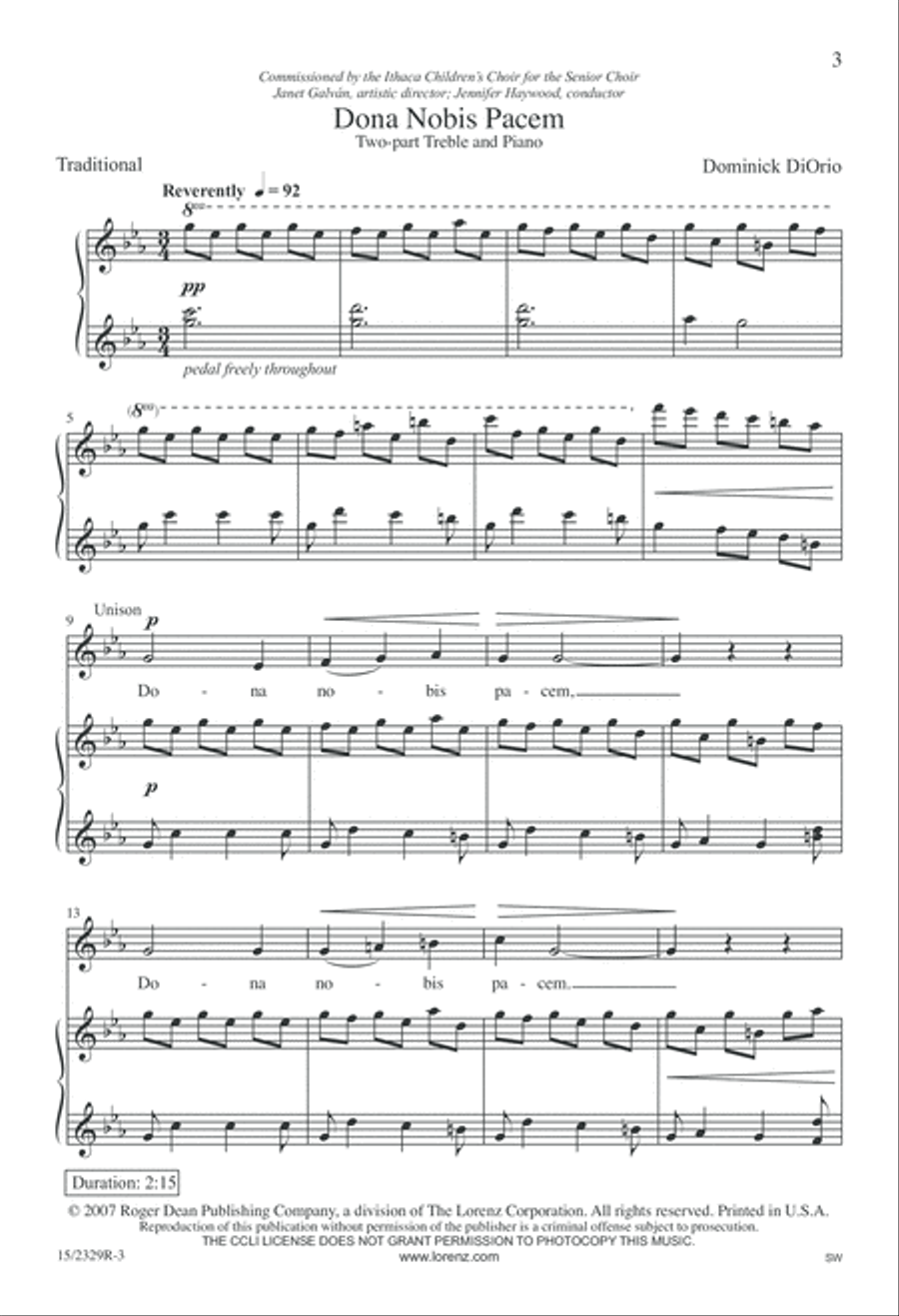 Dona Nobis Pacem Dona Nobis Pacem 2-Part scores gallery preview page 4