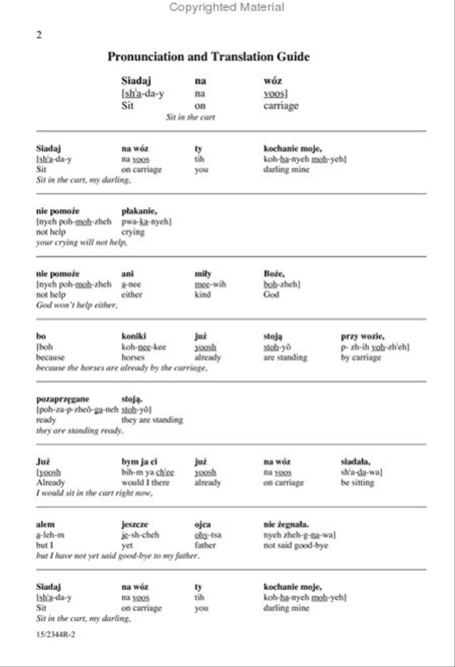 Siadaj Na Woz (Sit on the Cart) SSA scores gallery preview page 2