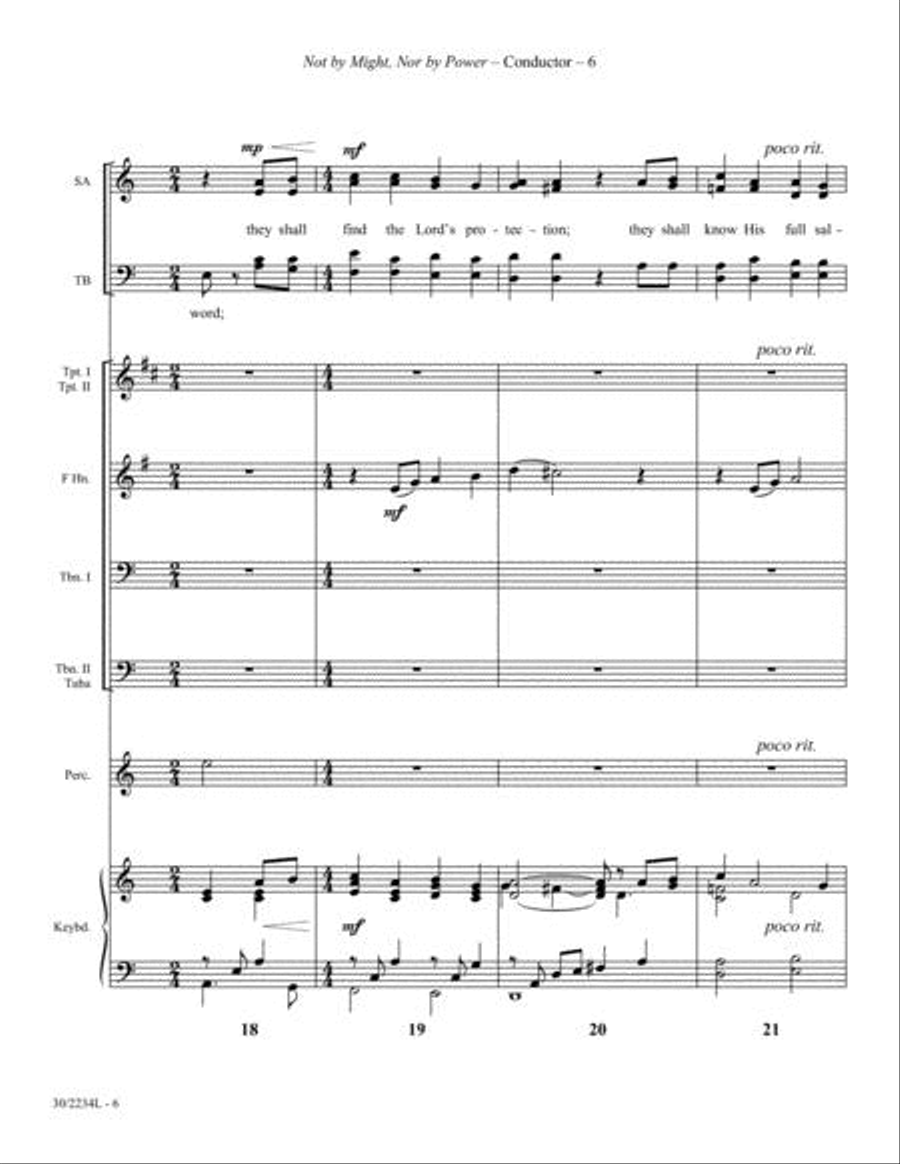 Not by Might, Nor by Power - Brass and Percussion Score and Parts Choir scores gallery preview page 6