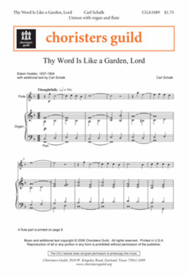 Thy Word is Like a Garden, Lord