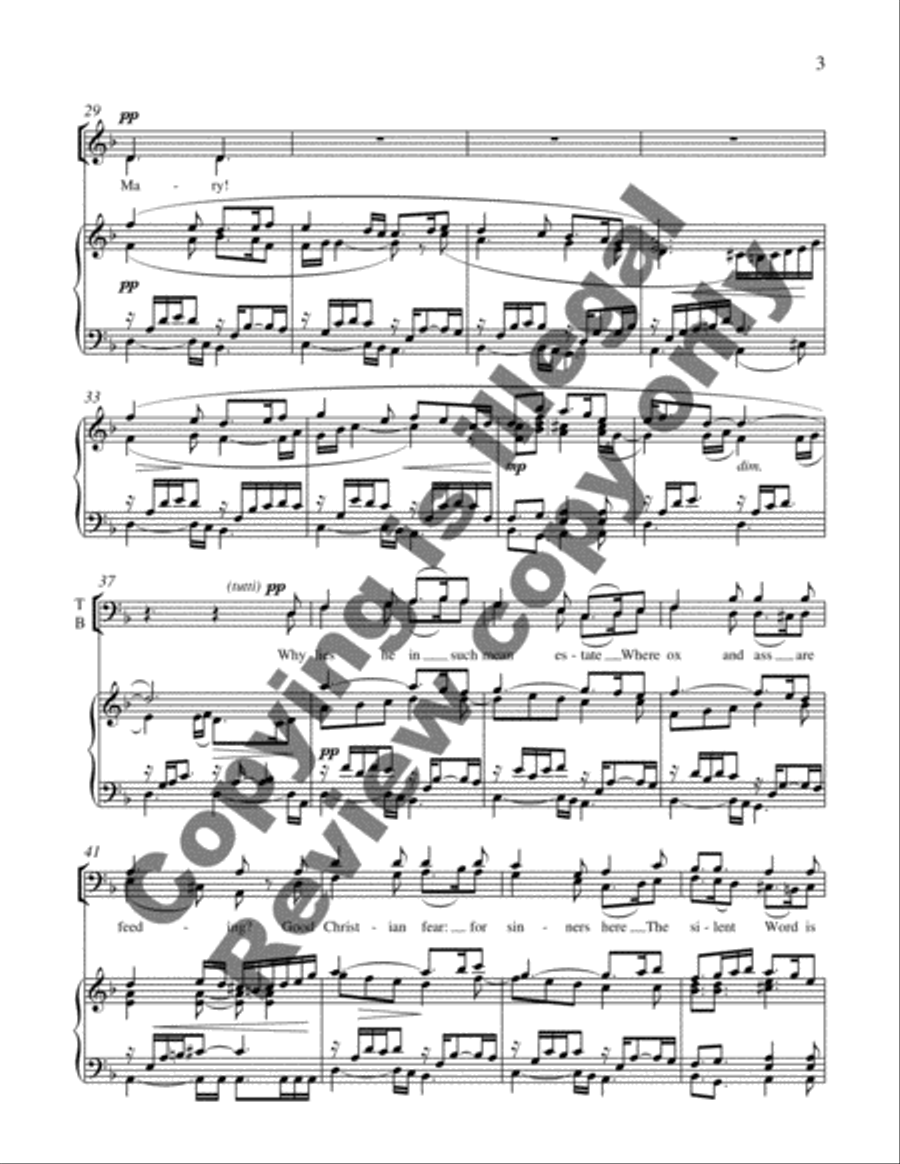 What Child is This? (Piano/Choral Score) 4-Part scores gallery preview page 4