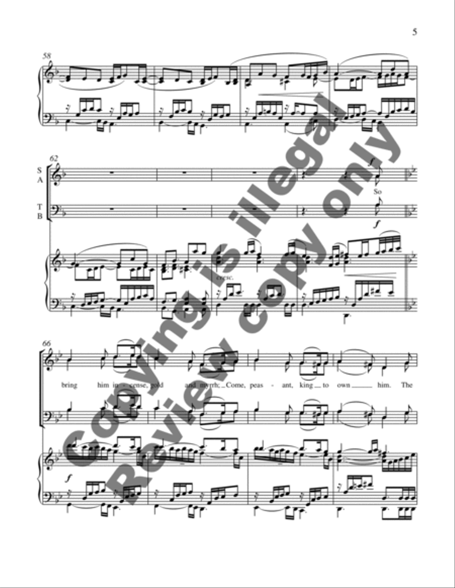 What Child is This? (Piano/Choral Score) 4-Part scores gallery preview page 9