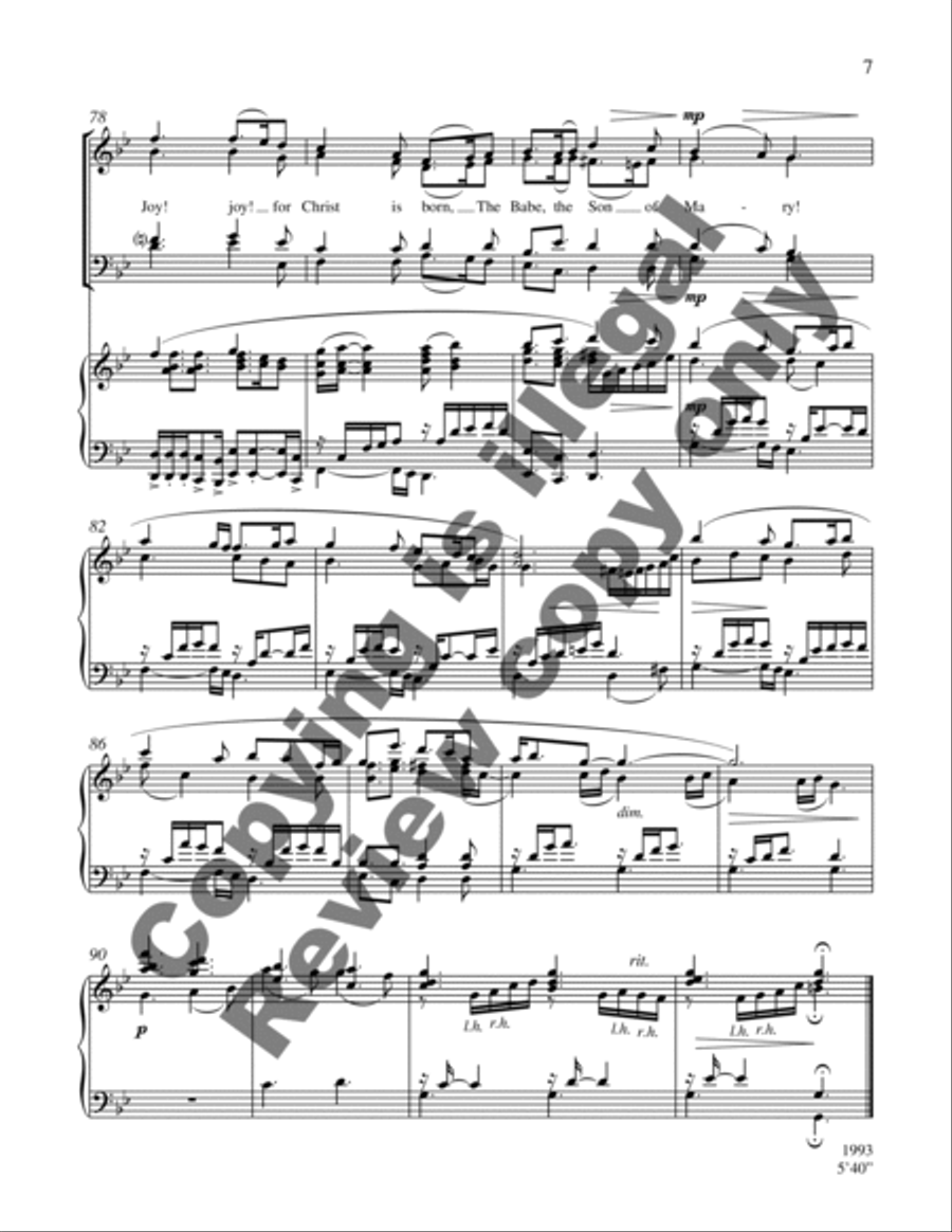 What Child is This? (Piano/Choral Score) 4-Part scores gallery preview page 10