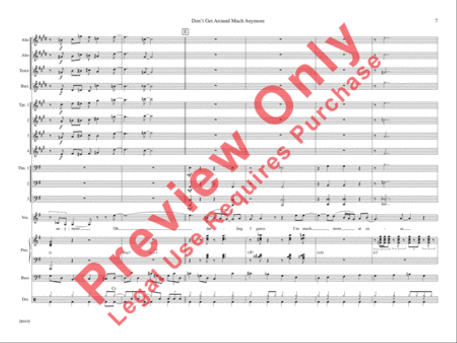 Don't Get Around Much Anymore Jazz Ensemble scores gallery preview page 12