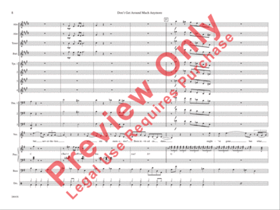 Don't Get Around Much Anymore Jazz Ensemble scores gallery preview page 13
