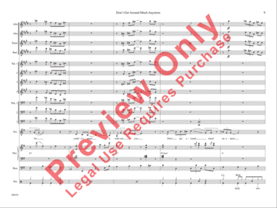 Don't Get Around Much Anymore Jazz Ensemble scores gallery preview page 14