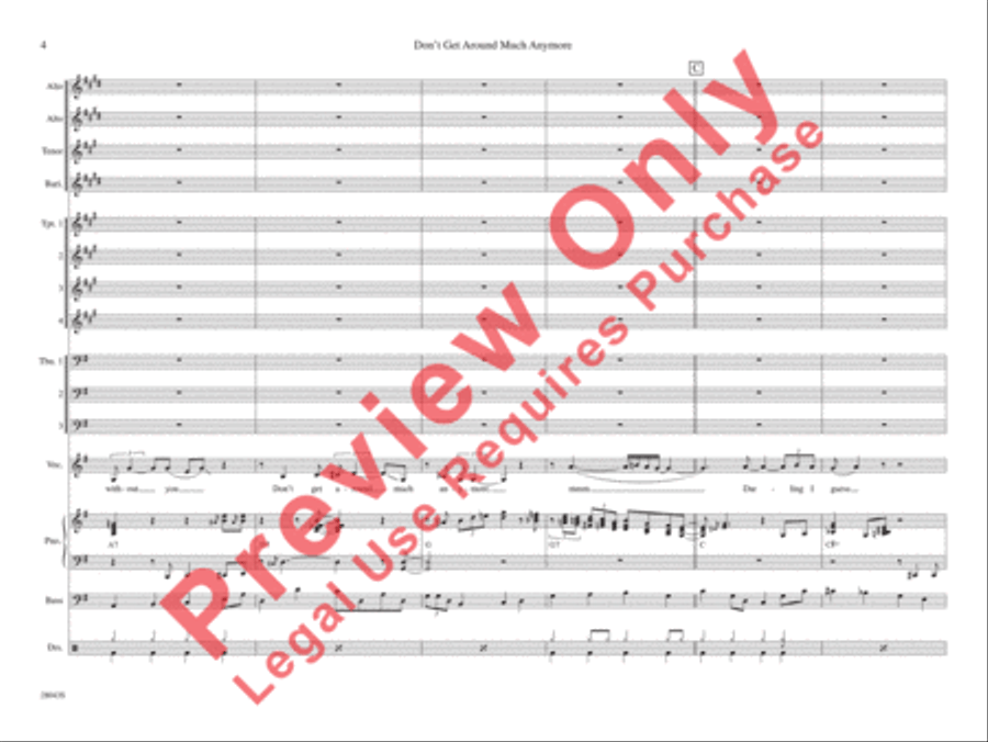 Don't Get Around Much Anymore Jazz Ensemble scores gallery preview page 9